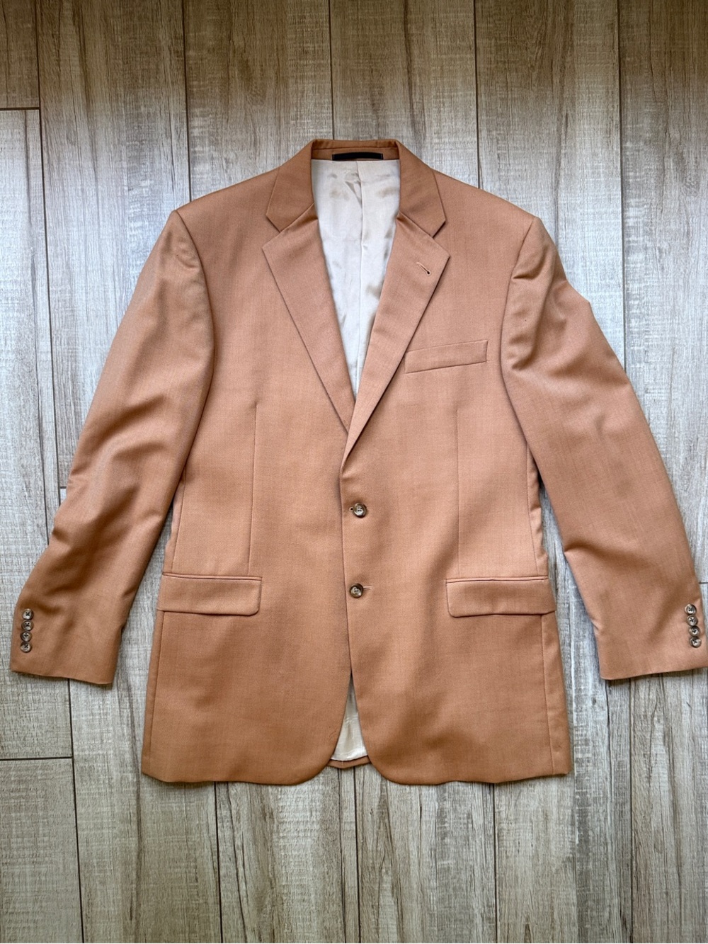 Burberry London Camel Tan Blazer Sport Coat Jacket Mens 40 Tailored Nova Check